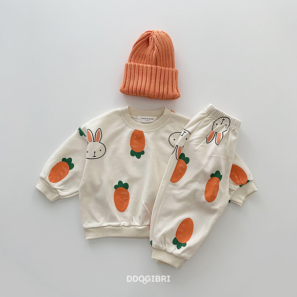 [Same day delivery] Carrot bunny top and bottom set.